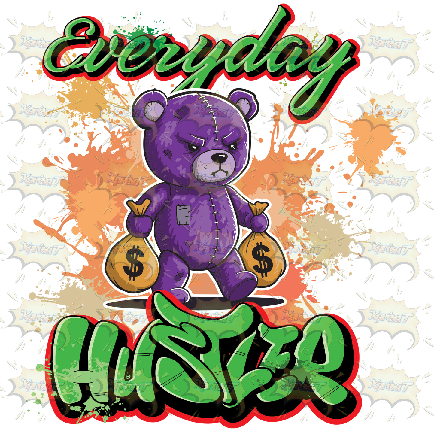 Hustler Bear - T-Shirt